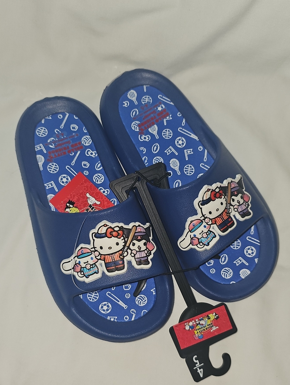 Hello Kitty® and Friends by Sanrio® Kids Size 4/5 Sandals Slides Blue New